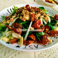 干锅辣椒拌菠菜的做法