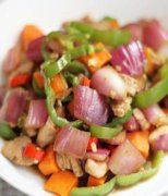 【洋葱胡萝卜炒肉片】洋葱胡萝卜炒肉片怎么做好吃-洋葱胡萝卜炒肉片